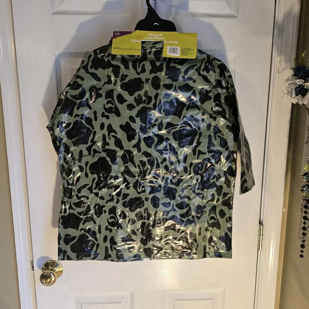 Childs Military Commando Costume Set Camouflage Patterned Jacket OSFM